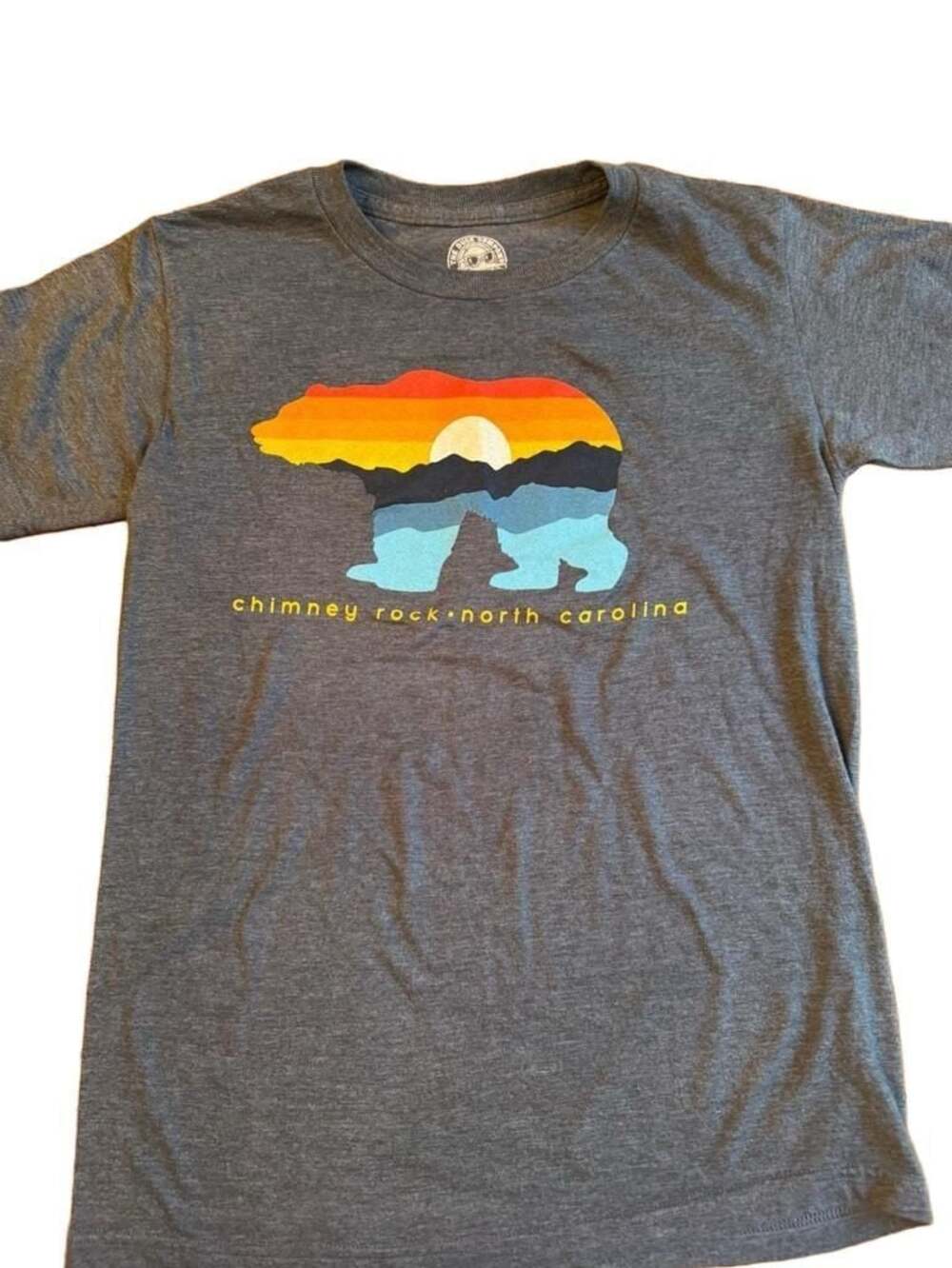 The Duck Company Chimney Rock North Carolina Bear Sunset T-Shirt, Size M, Heathe